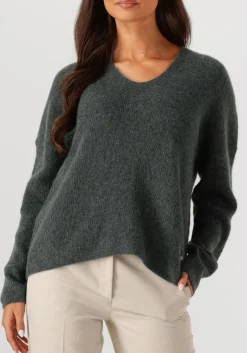groene mos mosh trui mmthora v-neck knit