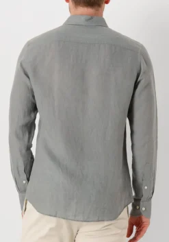 groene profuomo klassiek overhemd shirt x-cutaway linen