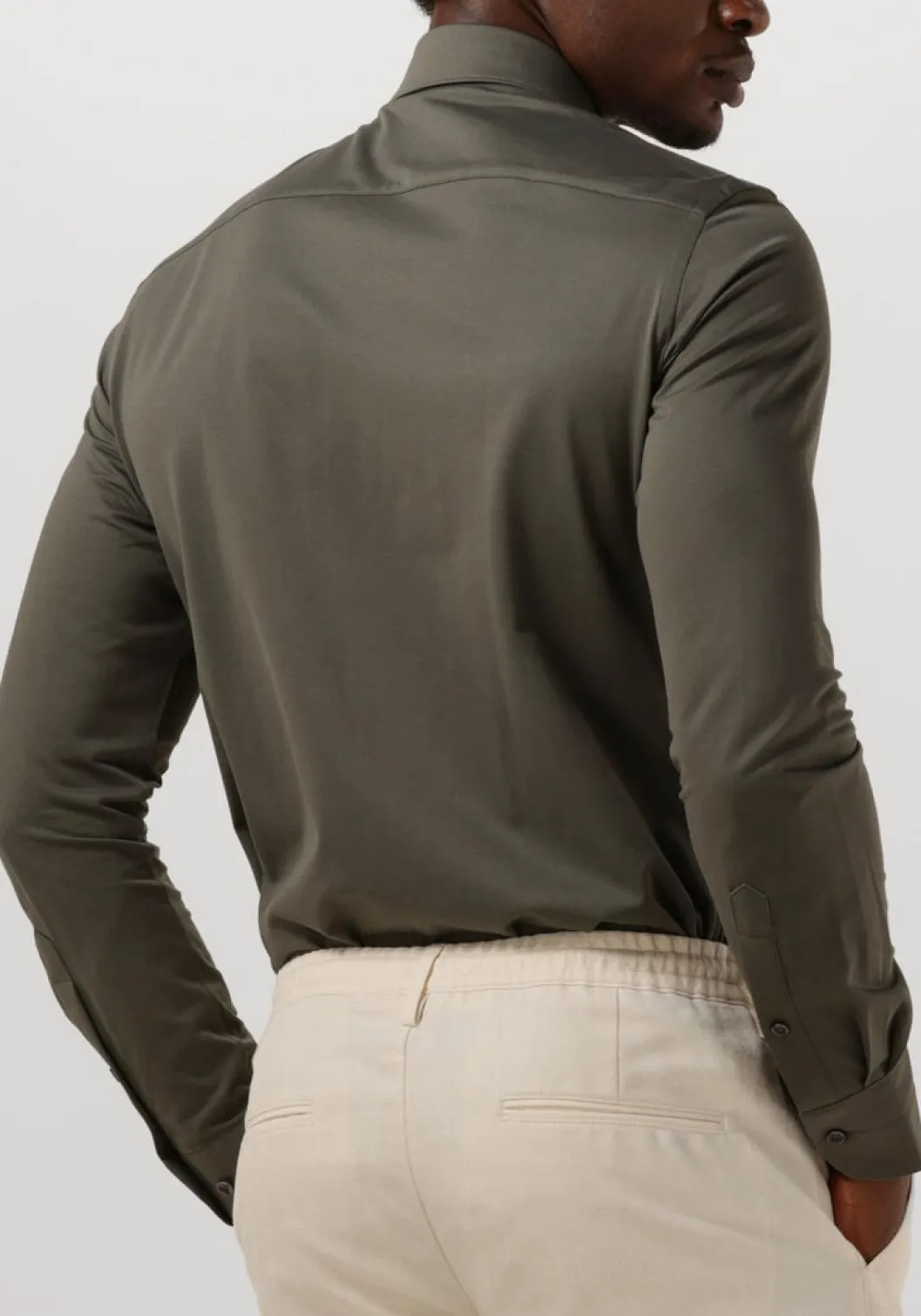 groene profuomo klassiek overhemd shirt x-cutaway sc sf japanese knitted