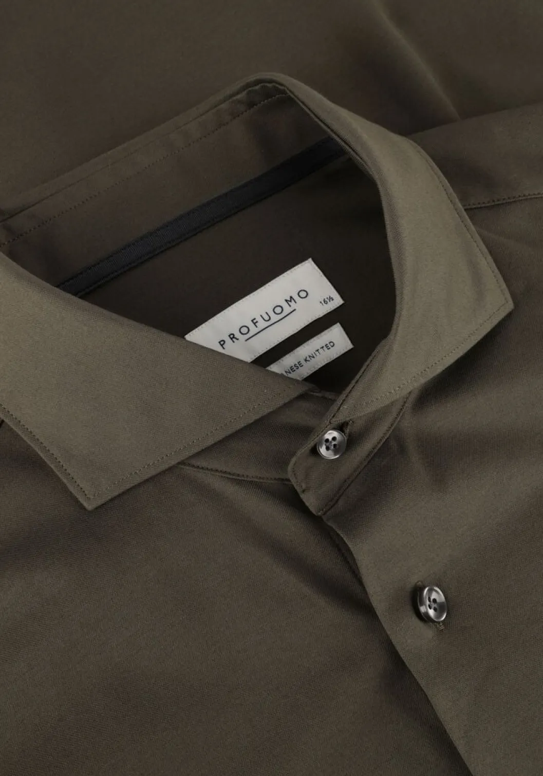 groene profuomo klassiek overhemd shirt x-cutaway sc sf japanese knitted