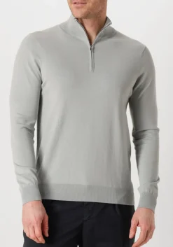 groene profuomo trui half zip luxury basic
