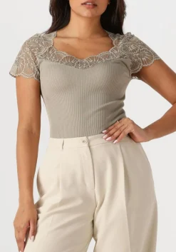 groene rosemunde top beatha capsleeve