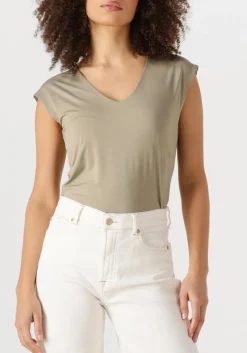 groene rosemunde t-shirt billie capsleeve v-neck