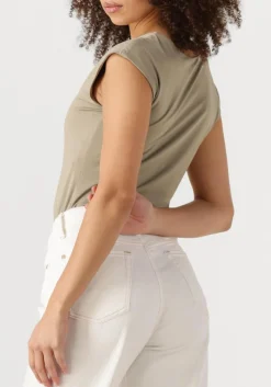 groene rosemunde t-shirt billie capsleeve v-neck