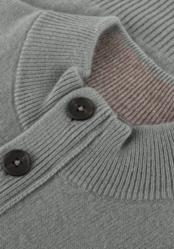 groene stefano lauran trui half zip l