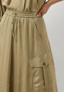 groene summum midirok skirt silky touch