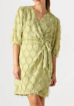 khaki aaiko mini jurk florica fringe pes 482