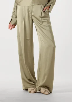 khaki dante6 broeken jules satin smart pants
