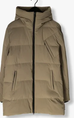 khaki genti gewatteerde jas chris