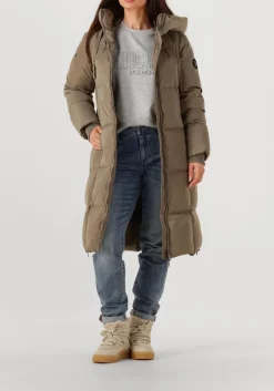 khaki mos mosh gewatteerde jas nova square down coat