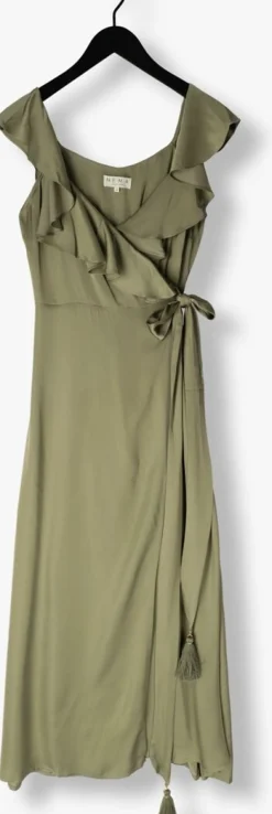 khaki nema maxi jurk n162