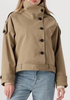 khaki second female trenchcoats toga jacket