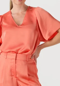 koraal dante6 t-shirt arvi satin butterfly sleeve top