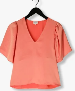 koraal dante6 t-shirt arvi satin butterfly sleeve top