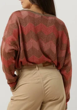 koraal summum trui boat neck sweater shimmering lurex knit