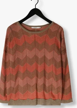 koraal summum trui boat neck sweater shimmering lurex knit