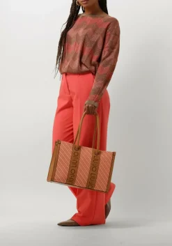 koraal summum trui boat neck sweater shimmering lurex knit