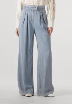 lichtblauwe aaiko wijde broek frederique ten 520