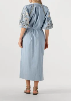 lichtblauwe aimee the label maxi jurk miranda