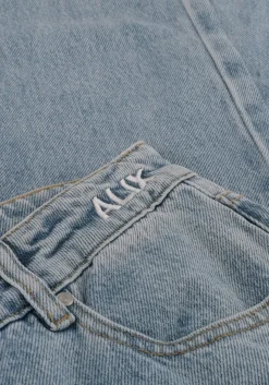 lichtblauwe alix the label wide jeans ladies woven denim pants