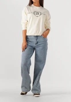 lichtblauwe alix the label wide jeans ladies woven denim pants