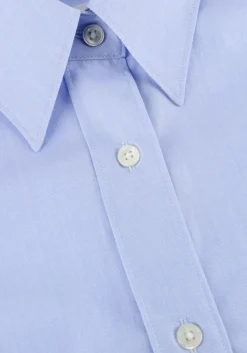 lichtblauwe closed blouses oversized shirt