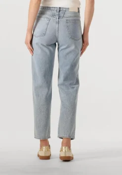 lichtblauwe closed mom jeans pedal pusher