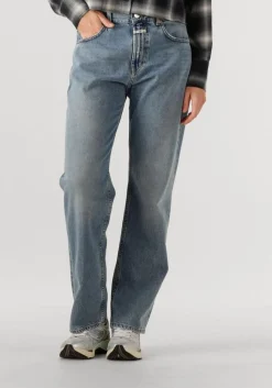 lichtblauwe closed straight leg jeans jonta