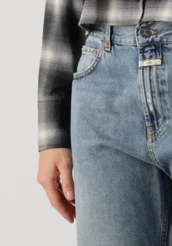 lichtblauwe closed straight leg jeans jonta