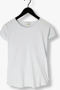 lichtblauwe closed t-shirt t-shirt raglan