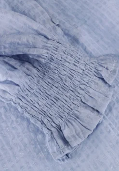 lichtblauwe co'couture blouses charliecc frill ss shirt