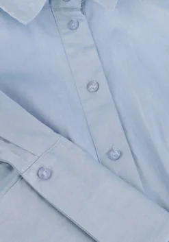 lichtblauwe co'couture blouses poppy pleat waist