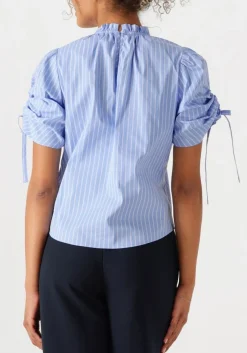 lichtblauwe co'couture blouses diviacc puff ss blouse