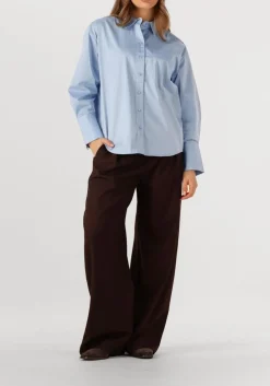 lichtblauwe co'couture blouses poppy cuff shirt