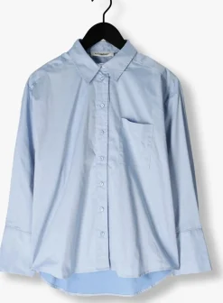 lichtblauwe co'couture blouses poppy cuff shirt