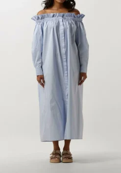 lichtblauwe copenhagen muse midi jurk cmshirley-dress