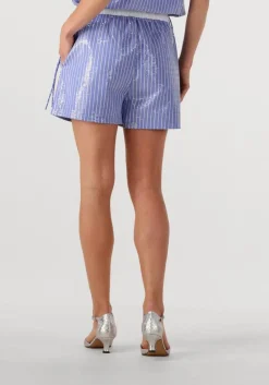 lichtblauwe dante6 korte broek bryson embellished stripe shorts