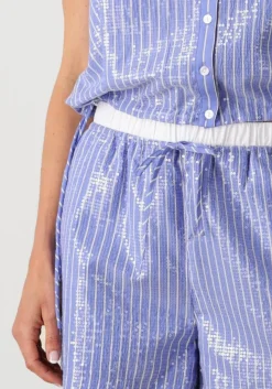 lichtblauwe dante6 korte broek bryson embellished stripe shorts