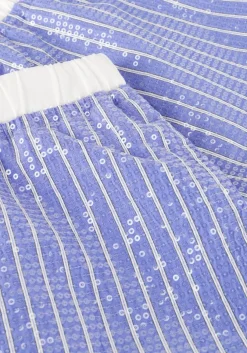 lichtblauwe dante6 korte broek bryson embellished stripe shorts