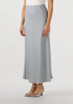 lichtblauwe drykorn midirok nevida