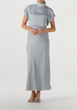 lichtblauwe drykorn midirok nevida