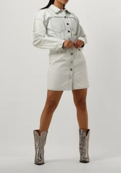 lichtblauwe gestuz mini jurk caliagz dress