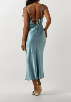 lichtblauwe greek archaic kori midi jurk 130512