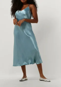 lichtblauwe greek archaic kori midi jurk 130512