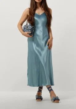 lichtblauwe greek archaic kori midi jurk 130512