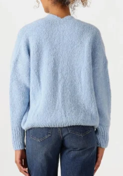 lichtblauwe knit-ted vest becky