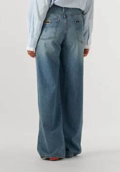 lichtblauwe lois jeans wide jeans skater loose