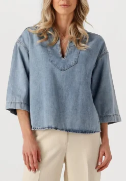 lichtblauwe mos mosh blouses merla