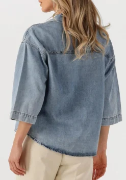 lichtblauwe mos mosh blouses merla