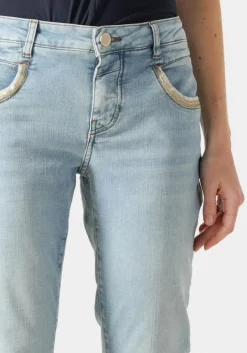 lichtblauwe mos mosh slim fit jeans mmnaomi light perla jeans